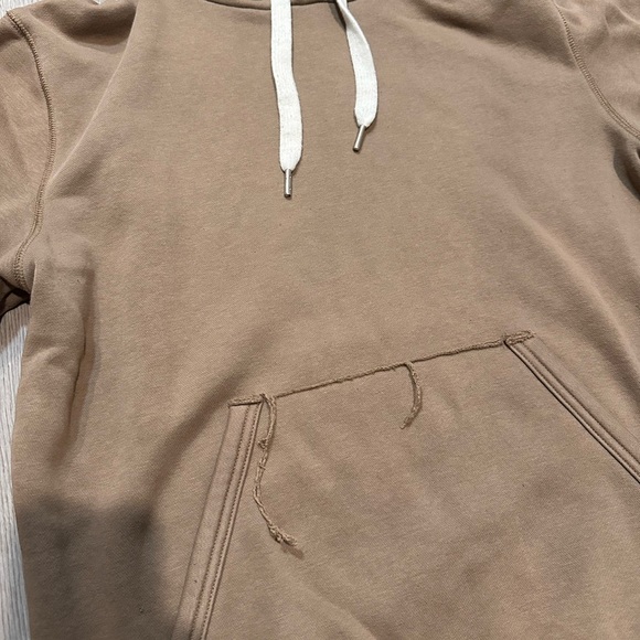 H&M Distressed Dark Tan Hoodie - SIZE MEDIUM - Picture 4 of 4